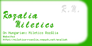 rozalia miletics business card